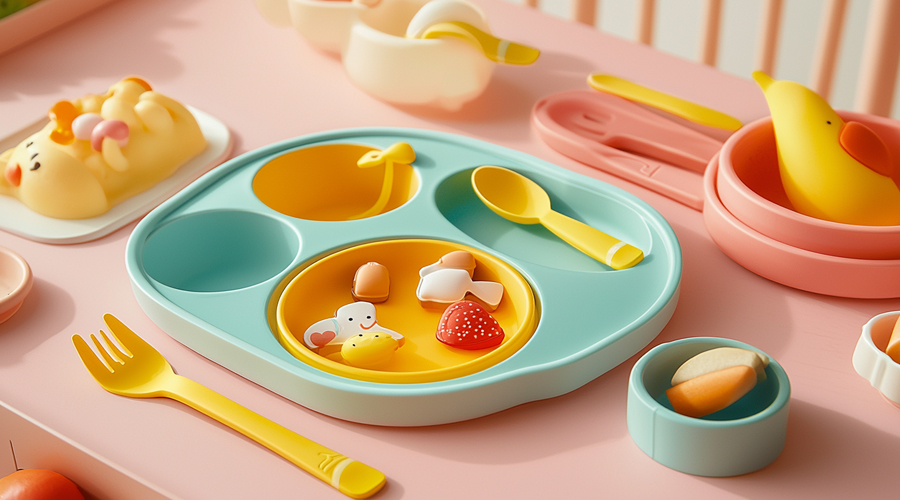 Feeding suction baby bowl sets
